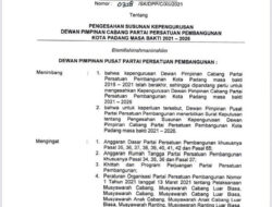 DPC PPP Kota Padang Gugat DPW Sumbar