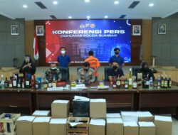 Ratusan Botol Miras dan Puluhan Paket Sabu Disita Polda Sumbar 