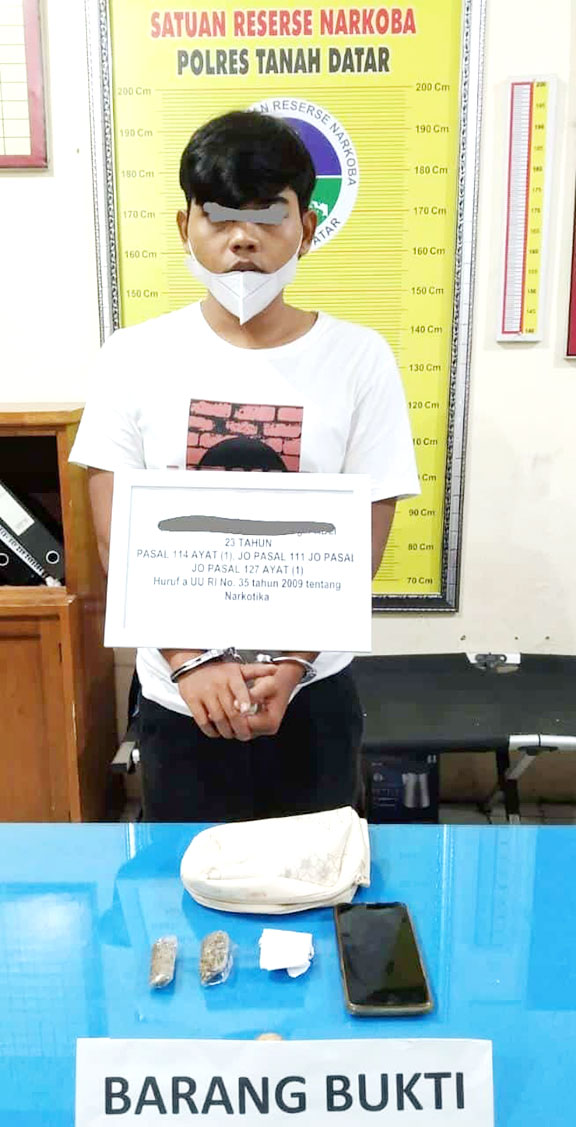 Diduga Edarkan Ganja, MFR Diringkus Polres Tanah Datar