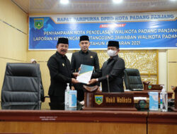 LKPj Wali Kota Padang Panjang Tahun 2021 Diserahkan ke DPRD