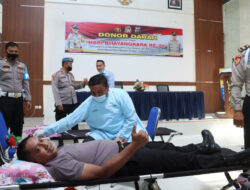 Polres Bukittinggi Gelar Donor Darah Sambut HUT Bhayangkara