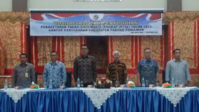 BPN Padang Pariaman Gelar Sosialisasi dan Penyuluhan Pendaftaran Tanah Sistematis Lengkap (PTSL)