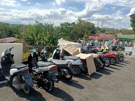 Puluhan Kendaraan Roda Dua Disita Satlantas