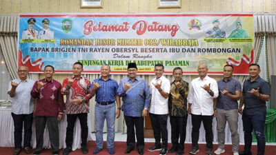 Disambut Bupati, Danrem 032/ Wrb Gelar Kunjungan Kerja ke Pasaman