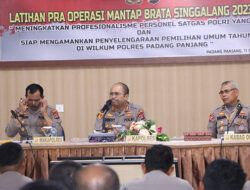 Operasi Mantap Brata 2024 siap Dimulai, Kapolres Padang Panjang pimpin Pelaksanaan Lat pra Ops OMB singgalang 2024