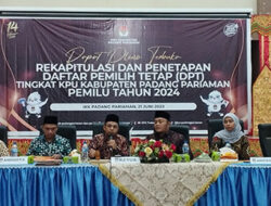 DPT Padang Pariaman Tercatat 326.303 Pemilih