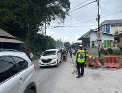 Polres Padang Panjang Tutup Jalur Alternatif Padang-Bukittinggi