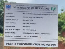 Pembangunan Gedung Pustaka Putus Kontrak, CV. Berkah Jaya Perkasa Construction Terancam di Blacklist