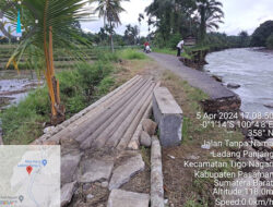 Dinas PUPR Pasaman Segera Tangani Jalan Rusak Ladang Panjang Parat Akibat Gerusan Air