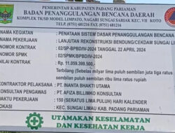 Rekonstruksi Bendung/Chek Dam Sungai Limau Jilid 2,  PT. Inanta Bhakti Utama Bersiap Masuk Daftar Blacklist