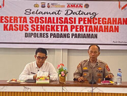 Polres Padang Pariaman dan Badan Pertanahan Gelar Sosialisasi