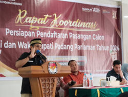 KPU Padang Pariaman Gelar Rakor Persiapan Pendaftaran Bakal Pasangan Cabup dan Wabup