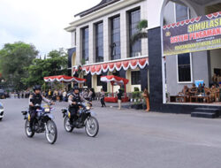 Dalam Rangka Pengamanan Pilkada, Polres Pasaman Gelar Simulasi Pengaman Kota