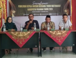 KPU Pasaman Melalui PPK Padang Gelugur Gelar Sosialisasi Pemilihan Kepala Daerah tahun 2024