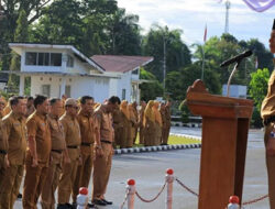 Awali Masa Tugas Usai Cuti, Bupati Sabar AS Pimpin Apel Organik ASN
