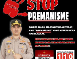 Polres Solok Selatan Komitmen Perangi Tindakan Premanisme