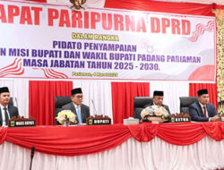 Bupati dan Wabup Padang Pariaman Sampaikan Visi Misi ke DPRD
