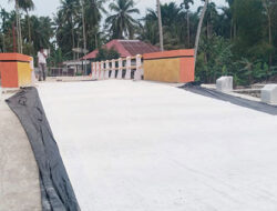 Warga Tersenyum Manis, CV Artehk Reka Engineering Sukses Bangun Jembatan Pinang Nan Sabaris