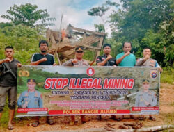 Polisi Kembali Grebek Tambang Emas Ilegal di Sungai Momo Sangir Jujuan Solok Selatan
