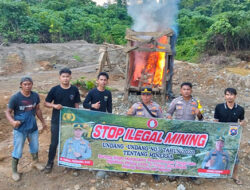 Satgas Anti Illegal Minning Polres Solok Selatan Konsisten Gencar Penindakan Tambang Ilegal