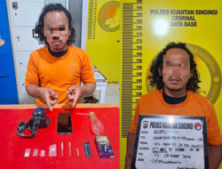 Tim Mata Elang Satres Narkoba Polres Kuansing Amankan Pengguna Narkotika Jenis Sabu di Desa Jake