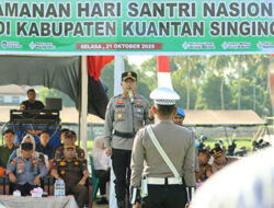 Kapolres Kuansing Pimpin Apel Pengamanan Hari Santri Nasional 2025