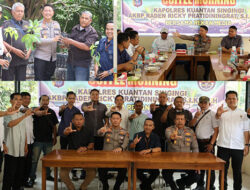 Kapolres Kuantan Singingi Coffee Morning Bersama Rekan Media serta Tanam Bibit Pohon