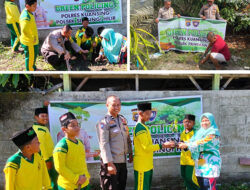 Dorong Masyarakat dan Pelajar Peduli Lingkungan, Polres Kuansing Laksanakan Program Green Policing Kapolda Riau di Dua Lokasi