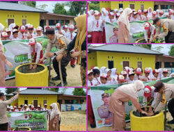 Polsek Singingi Hilir Dukung Program Green Policing Kapolda Riau, Tanamkan Gerakan Gen Z Cinta Lingkungan di SDN 001 Petai