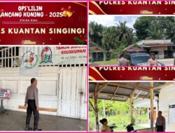 Satgas Preventif Ops Lilin Lancang Kuning 2025 Polres Kuansing Patroli Tempat Ibadah Jelang Natal dan Tahun Baru
