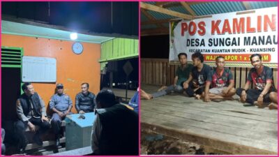 Kapolres Kuansing Aktifkan Siskamling, Polri Hadir Jaga Keamanan Lingkungan