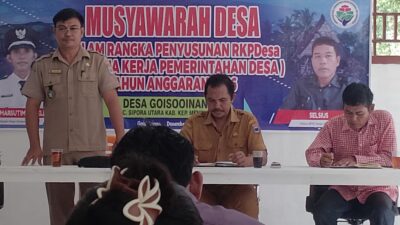 Musyawarah Desa Penyusunan RKP Desa Goisooinan TA 2026 Resmi Dibuka Camat Sipora Utara
