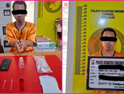 Ungkap 1,39 Gram Barang Bukti, Tim Elang Kuantan Satres Narkoba Polres Kuansing Amankan Kurir Sabu