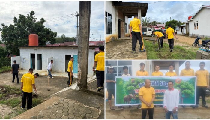 Peringati HUT Intelijen Polri ke-80, Sat Intelkam Polres Kuansing Gelar Gotong Royong Mushola dan Bagikan Alat Kebersihan