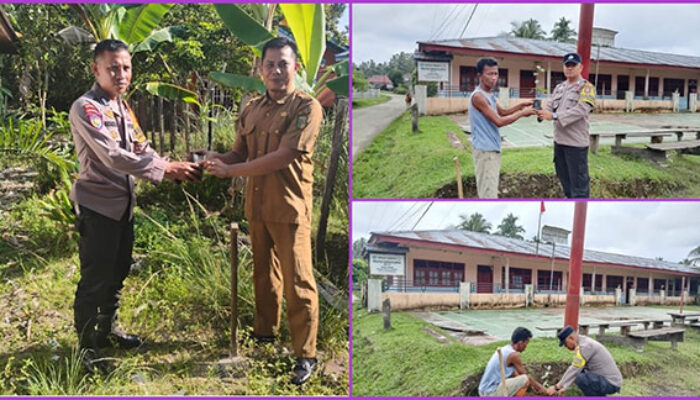 Polres Kuantan Singingi Tanam Bibit Pohon di Tiga Lokasi, Kapolres: Wujud Nyata Dukung Program Kapolda Riau