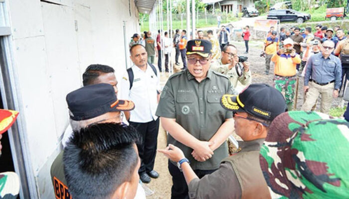 Sestama Didampingi Wabup Tinjau Pembangunan Huntap dan Huntara