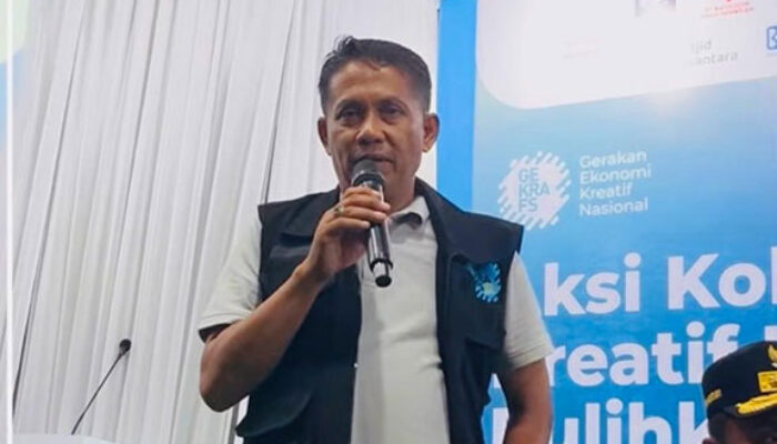 Evi Yandri Hadiri HUT ke-7 GEKRAFS di Huntara Limau Manis, Dorong Kepedulian untuk Warga Terdampak Bencana