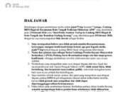 Hak Jawab Dimuat, Kredibilitas Pemberitaan Jejak77.top Dipertanyakan