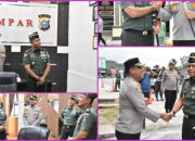 Kunjungan Kerja Danrem 031/Wira Bima ke Polres Kampar Disambut Langsung Kapolres Kampar