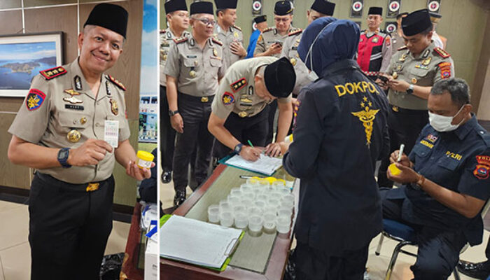 Kapolres Kepulauan Mentawai Ikuti Tes Urine di Mapolda Sumbar