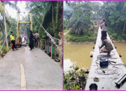 Pembangunan Jembatan Merah Putih Presisi di Pucuk Rantau Capai Tahap Penimbunan dan Pemasangan Plat Bordes