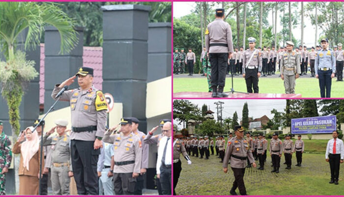 Wakapolres Kuansing Pimpin Apel Gelar Pasukan Operasi Keselamatan Lancang Kuning 2026
