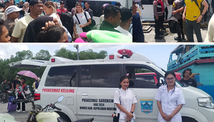 Lonjakan Arus Balik Lebaran di Dermaga Maileppet, Personel Polsek Muara Siberut Siaga Hingga 31 Maret