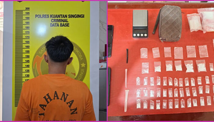 Tim Elang Kuantan Ringkus Residivis, 28,70 Gram Sabu Disita di Sungai Keranji