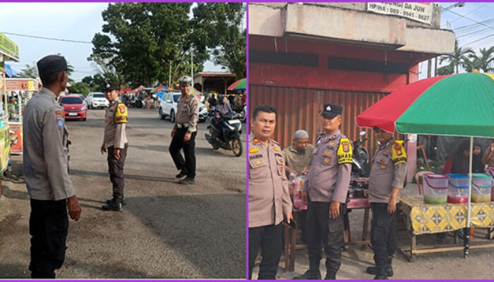 Polsek Jajaran Polres Kuansing Serentak Amankan Pasar Ramadhan 1447 H, Situasi Terpantau Aman dan Kondusif