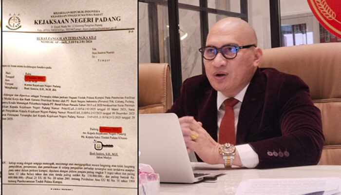 Status Tersangka BSN Dipertanyakan, Prosedur Kejari Padang Dinilai Janggal