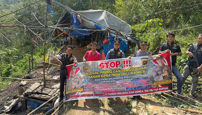 Satgas Anti Ilegal Mining Polres Solok Selatan Tutup Tambang Ilegal di KPGD