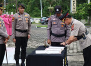 Kapolres Sawahlunto Lantik Waka Polres, Serah Terimakan Jabatan Kabag Ops dan Kasat Narkoba
