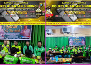 Satlantas Polres Kuansing Melaksanakan Kegiatan Sahur On The Road Bersama Komunitas Ojek Online Kuantar