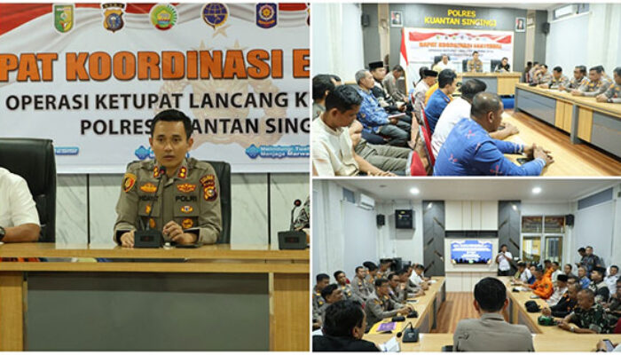 Polres Kuansing Gelar Rakor Lintas Sektoral Operasi Ketupat Lancang Kuning 2026